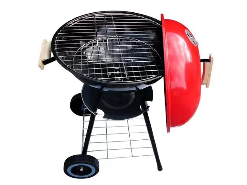 Gratar gradina portabil, grill mobil cu capac 47x45x72cm