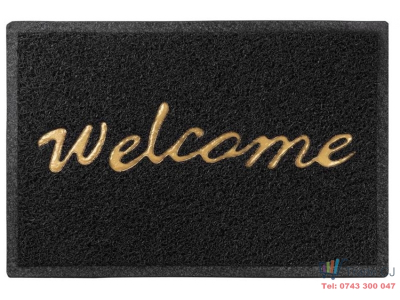 Covor intrare negru SGTT 40x60cm Welcome, MD2