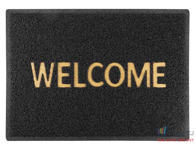 Covor intrare negru SGTT 50x70cm Welcome, MD1