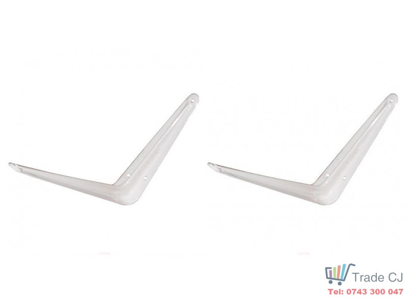Set 2 bucati suport pentru raft tip consola SGTT 250x300x45 mm, culoare alba