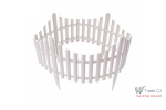 Set 4 buc gard pentru gradina 60x33cm,lungime totala 2.4m, alb