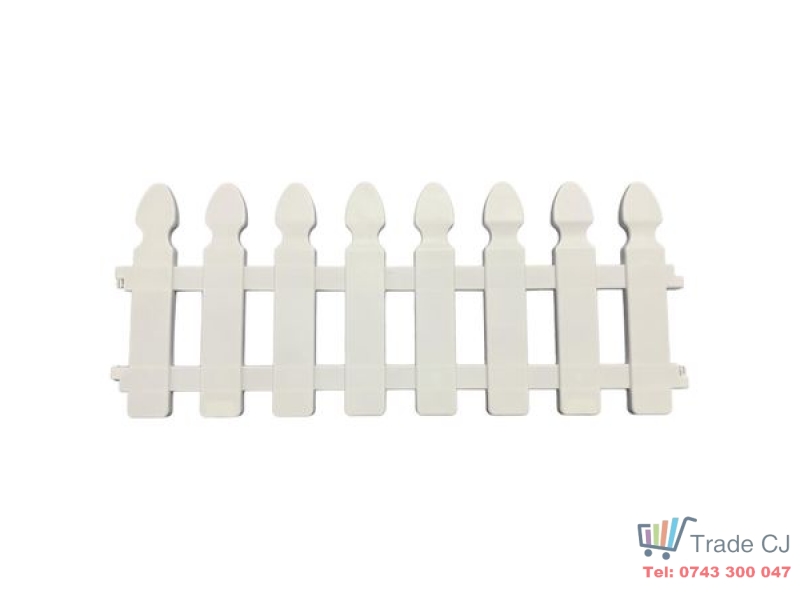 Set 4 buc gardulet alb pentru gradina,lungime totala 2m,inaltime 30cm