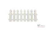 Set 4 buc gardulet alb pentru gradina,lungime totala 2m,inaltime 30cm