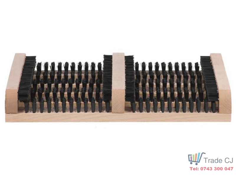 Dispozitiv din lemn cu perii pentru curatat incaltaminte 36x29 cm
