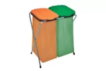 Suport pliabil pentru saci de gunoi DUO, 66 x 42 x 78 cm, pentru saci maxim 130 l, pentru reciclare selectiva