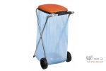 Suport pliabil cu roti pentru sac de gunoi, 44 x 52 x 83 cm, maxim 130 l, pentru reciclare selectiva
