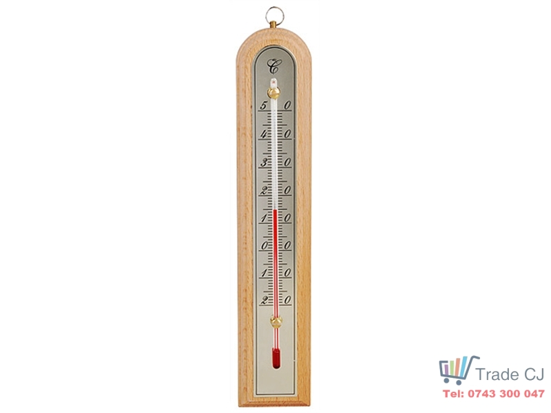 Termometru lemn 26 cm pentru interior exterior -20ﾰ C + 50ﾰ C