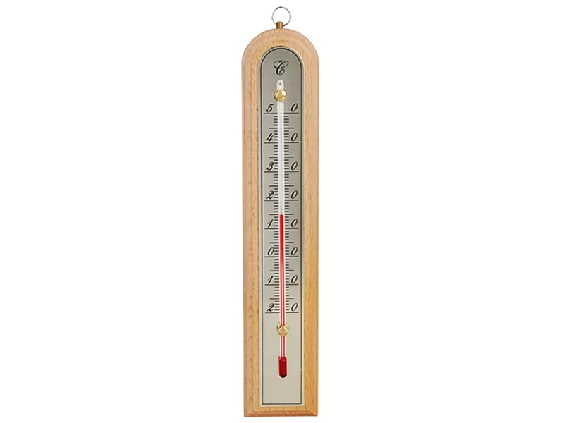 Termometru lemn 26 cm pentru interior exterior -20ﾰ C + 50ﾰ C