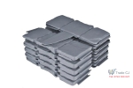 Set 10 bucati bordura decorativa pentru delimitare gradina, culoare gri cu imitatie piatra, 25x23 cm, lungime 2, 5 m
