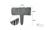 Set 10 bucati bordura decorativa pentru delimitare gradina, culoare gri cu imitatie piatra, 25x23 cm, lungime 2, 5 m
