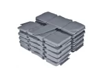 Set 10 bucati bordura decorativa pentru delimitare gradina, culoare gri cu imitatie piatra, 25x23 cm, lungime 2, 5 m