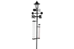 Lampa solara cu statie meteo, termometru, directia vantului, indicator ploaie, 158 cm