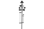 Lampa solara cu statie meteo, termometru, directia vantului, indicator ploaie, 158 cm
