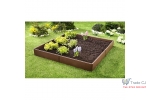 Pat pentru flori din plastic, 8 bucati, culoare maro, 57x13 cm buc