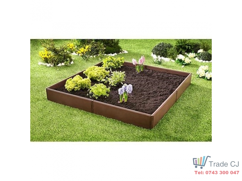 Pat pentru flori din plastic, 8 bucati, culoare maro, 57x13 cm buc