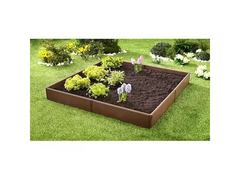 Pat pentru flori din plastic, 8 bucati, culoare maro, 57x13 cm buc