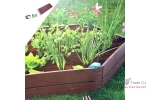 Pat pentru flori din plastic, 6 bucati, culoare maro, 69x25 cm buc, capcacitate 250 l