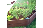 Pat pentru flori din plastic, 6 bucati, culoare maro, 69x25 cm buc, capcacitate 250 l