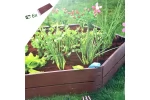 Pat pentru flori din plastic, 6 bucati, culoare maro, 69x25 cm buc, capcacitate 250 l