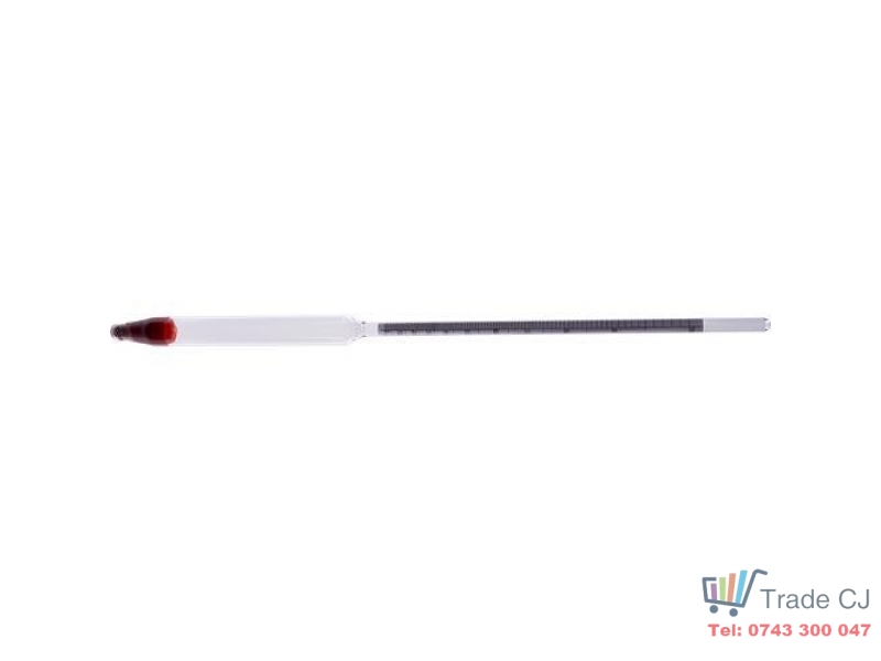 Alcoolmetru din sticla 0-100ﾰ in cutie transport din carton