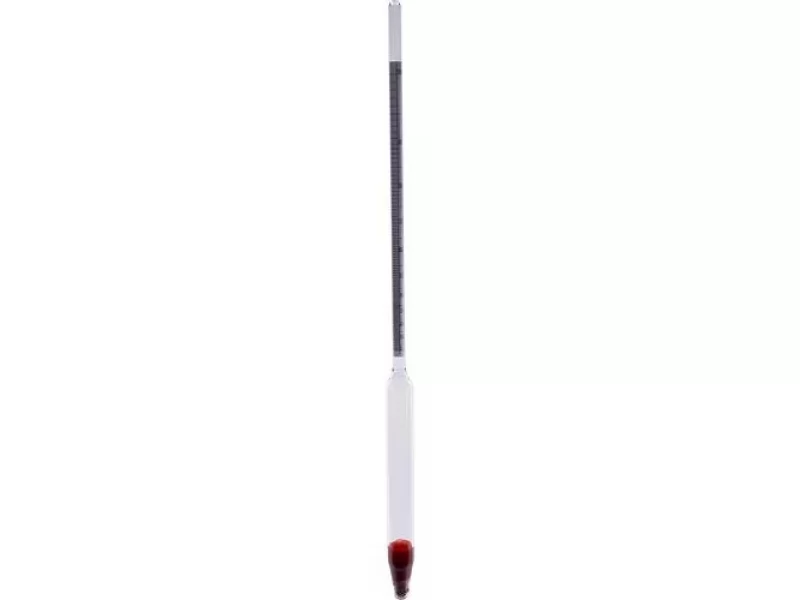 Alcoolmetru din sticla 0-100ﾰ in cutie transport din carton