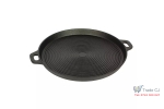 Plita fonta diametru 33 cm cu manere , distributie uniforma a caldurii, perfecta pentru aragaz si grill