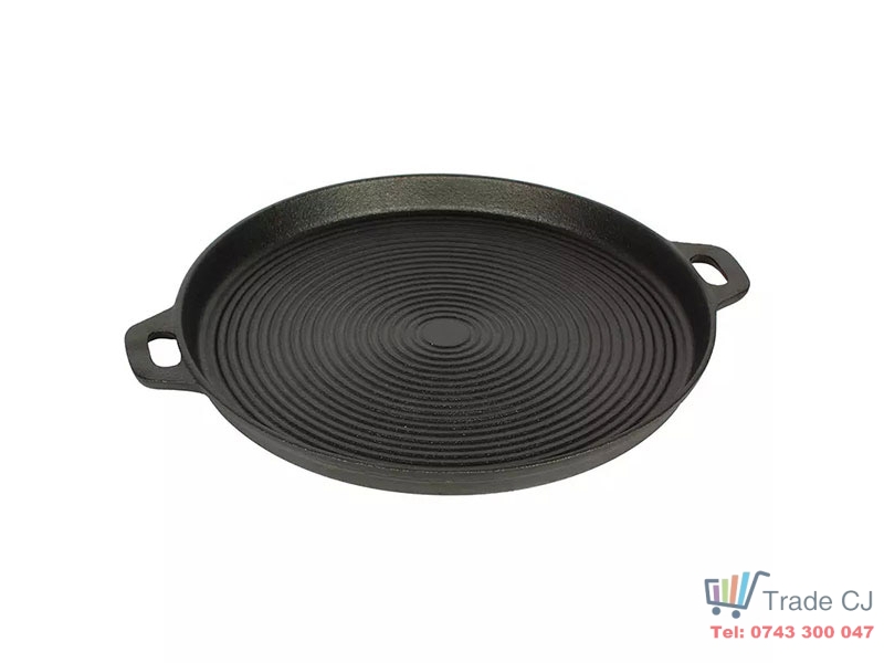 Plita fonta diametru 33 cm cu manere , distributie uniforma a caldurii, perfecta pentru aragaz si grill