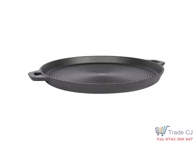 Plita fonta diametru 33 cm cu manere , distributie uniforma a caldurii, perfecta pentru aragaz si grill