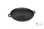 Plita fonta diametru 33 cm cu manere , distributie uniforma a caldurii, perfecta pentru aragaz si grill
