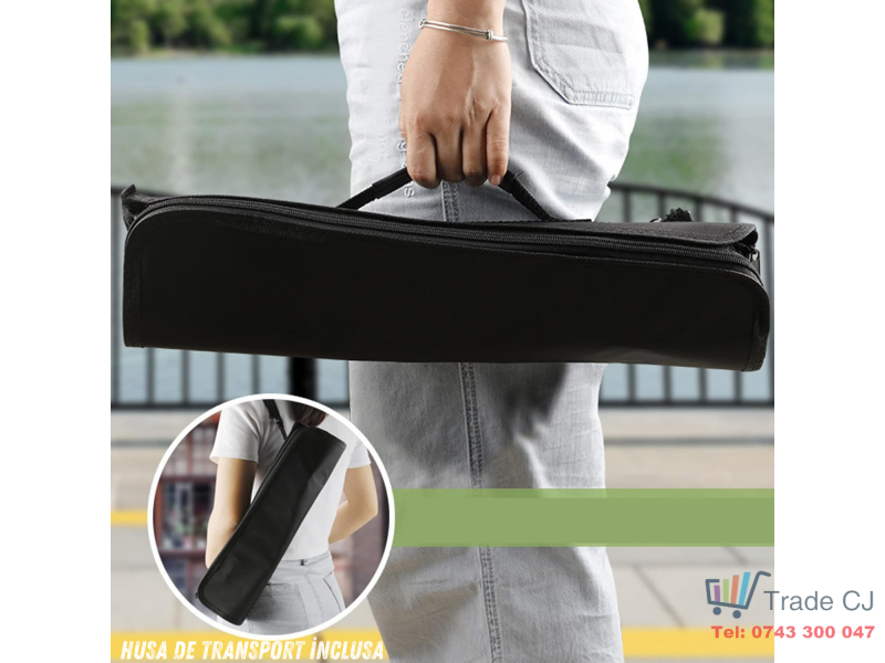 Set complet ustensile pentru gratar din inox cu manere din lemn, 11 piese esentiale pentru gatit in aer liber, livrat in geanta practica pentru depozitare si transport, ideal pentru fripturi si legume