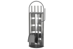 Set stativ cu 4 unelte pentru semineu Homefire, 4 piese, inox, 66 cm