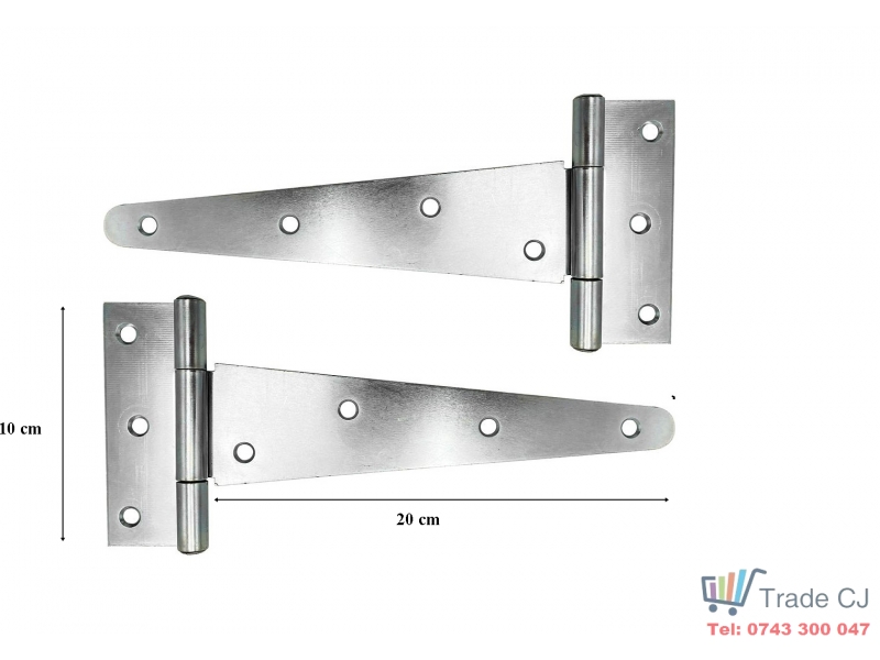 Set 2 bucati balamale lungi pentru poarta, 10x200 mm, galvanizate