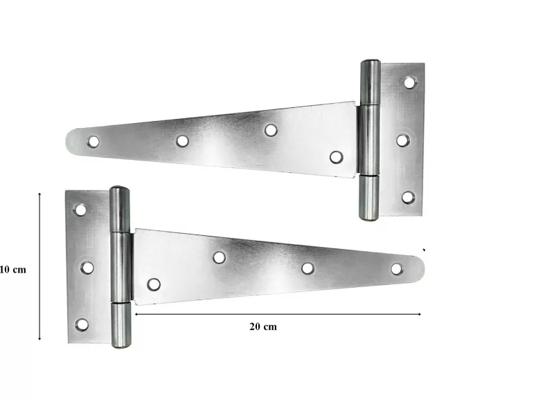 Set 2 bucati balamale lungi pentru poarta, 10x200 mm, galvanizate