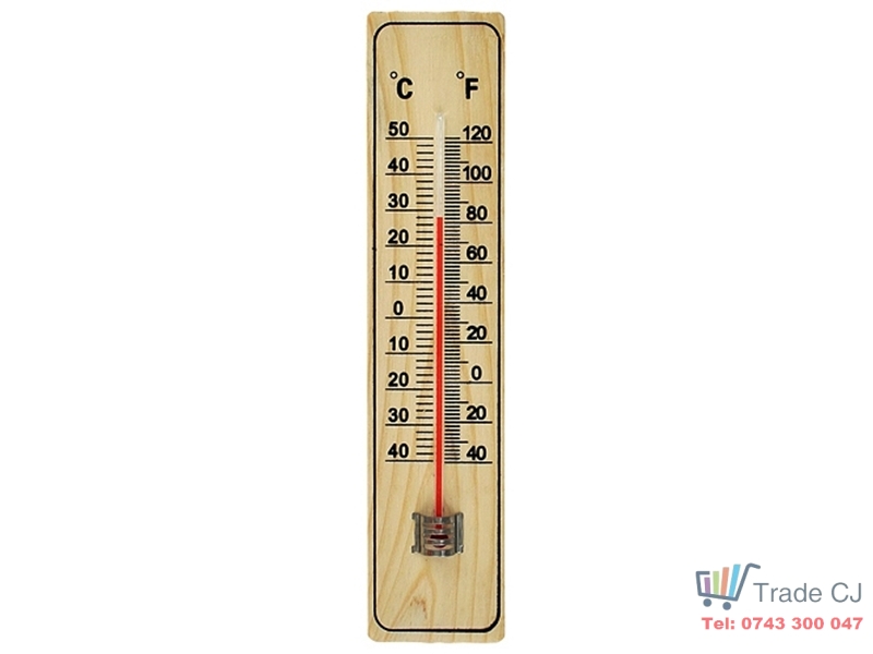 Termometru lemn Woody 22 cm pentru interior exterior -40ﾰ C + 50ﾰ C