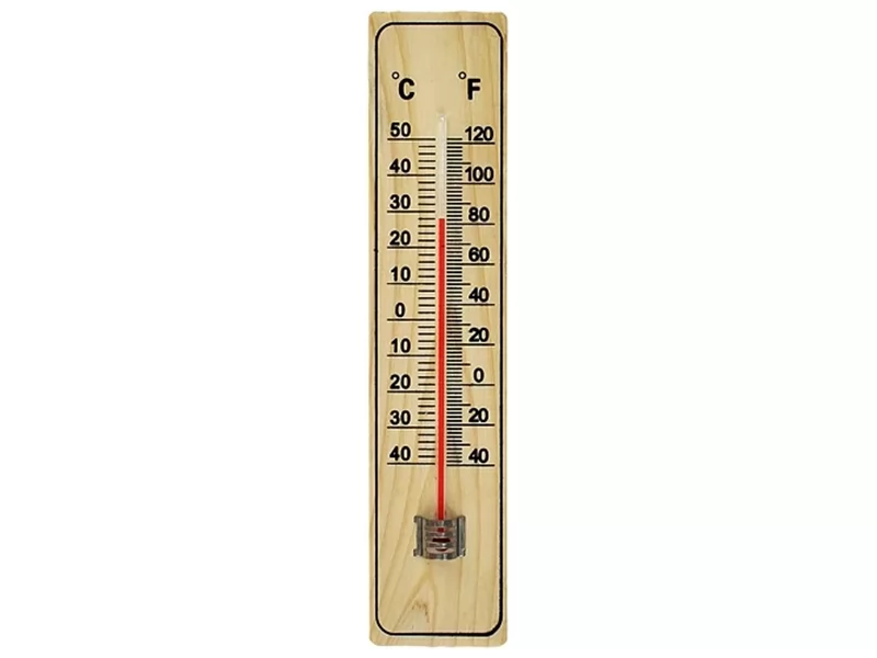 Termometru lemn Woody 22 cm pentru interior exterior -40ﾰ C + 50ﾰ C