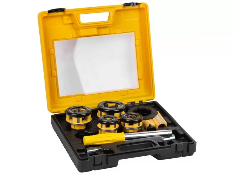 Trusa filiere pentru tevi, dimensiuni 1 2 , 3 4ﾔ, 1ﾔ, 1-1 4ﾔ