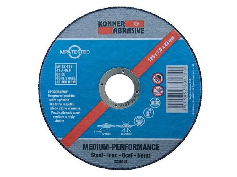 Disc pentru taiat metal 115?1.0?22.2mm, Konner Abrasive
