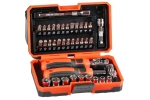 Set mixt surubelnita si cheie cu clichet, 38 buc biti si adaptoare magnetice Cr-V, in cutie transport plastic
