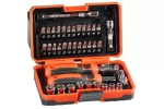Set mixt surubelnita si cheie cu clichet, 38 buc biti si adaptoare magnetice Cr-V, in cutie transport plastic