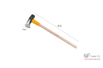 Topor cu pana pentru depicat lemne 2.7 kg, coada lemn cu protectie lovire 88 cm, lama 9cm