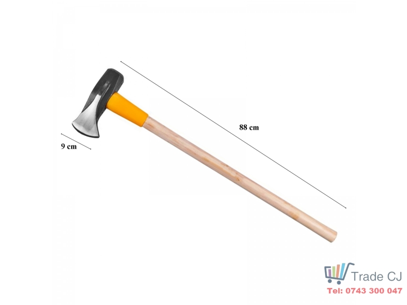 Topor cu pana pentru despicat lemne 3.6 kg, coada lemn cu protectie lovire 88 cm, lama 9cm