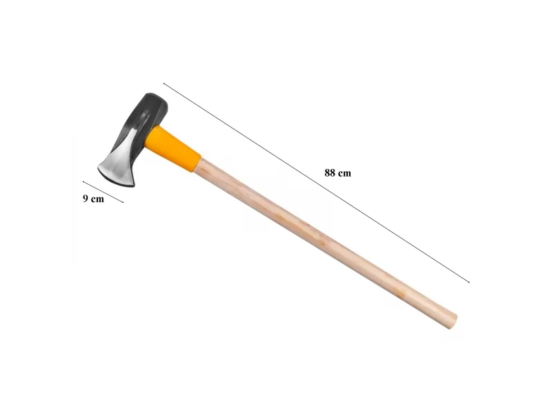 Topor cu pana pentru despicat lemne 3.6 kg, coada lemn cu protectie lovire 88 cm, lama 9cm