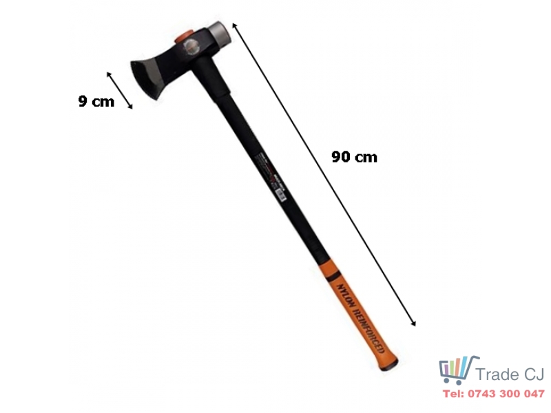 Topor pentru despicat lemne Multineck 2.5 kg, coada fibra sticla 90 cm