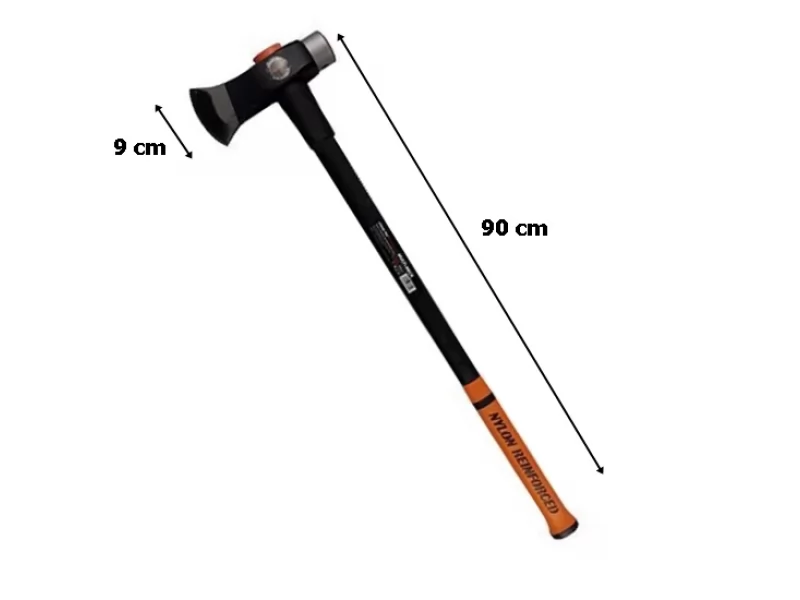 Topor pentru despicat lemne Multineck 2.5 kg, coada fibra sticla 90 cm