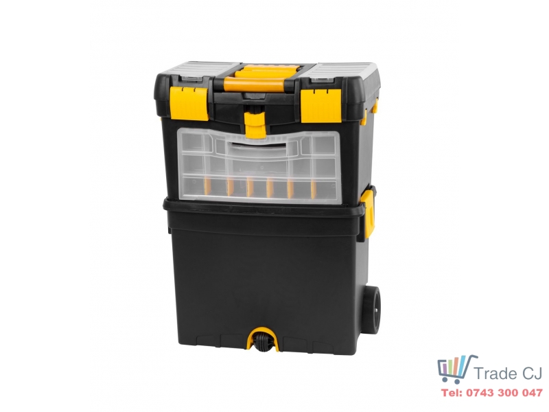 Cutie scule pe roti, dimensiune 45x26x62 cm, maner ajustabil, max 25 kg