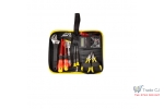 Set combinat 15 piese + multimetru, 25x13 cm, in cutie transport cu fermoar