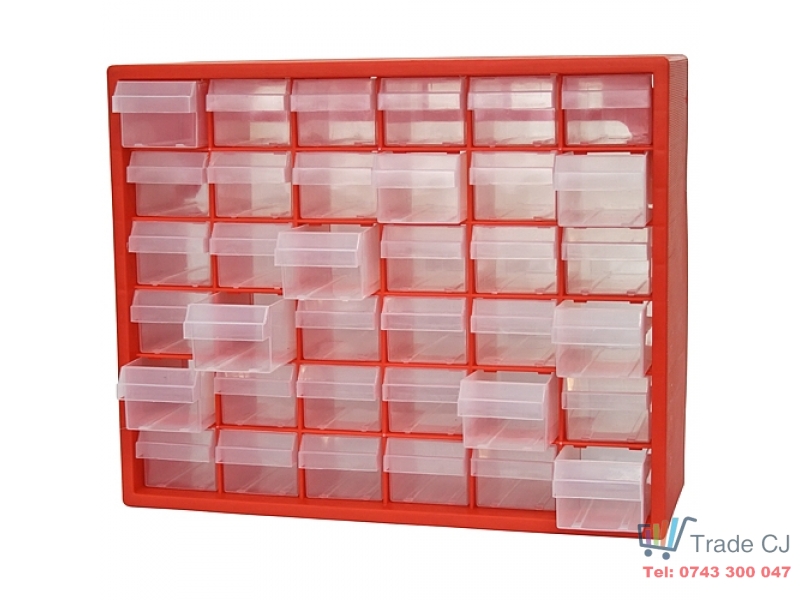 Organizator cu 36 sertare transparente 405x305x65 mm