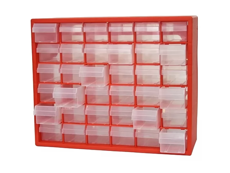 Organizator cu 36 sertare transparente 405x305x65 mm