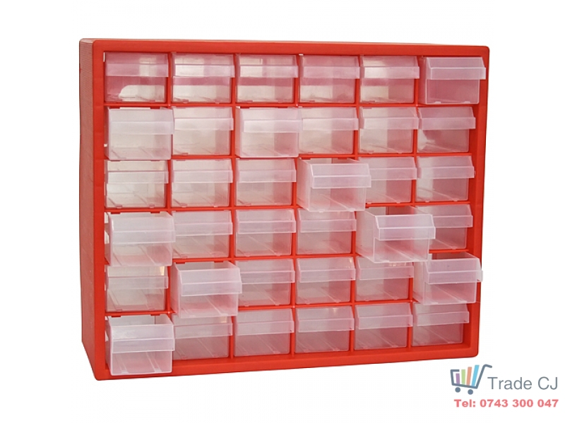 Organizator cu 36 sertare transparente 405x305x65 mm