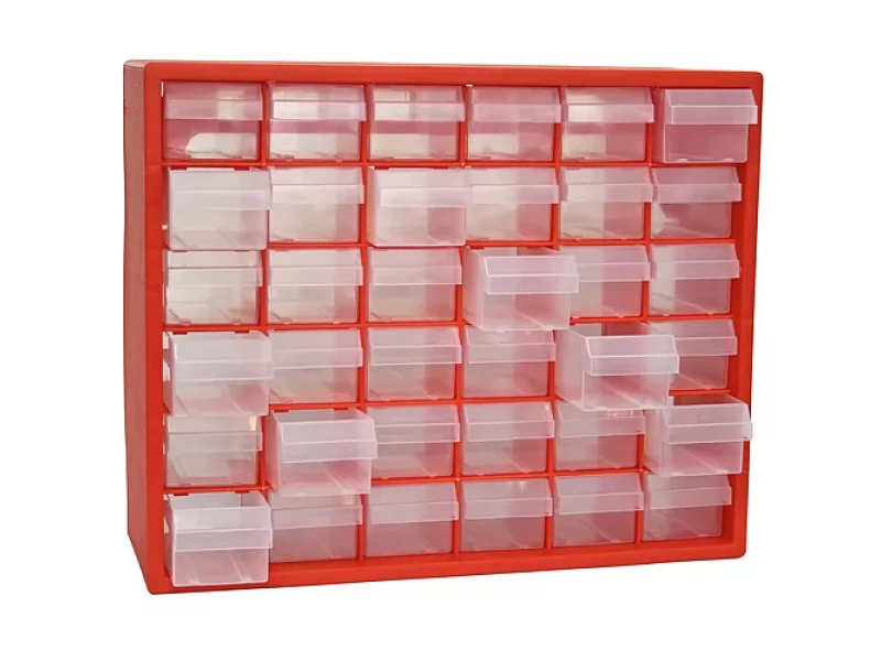 Organizator cu 36 sertare transparente 405x305x65 mm